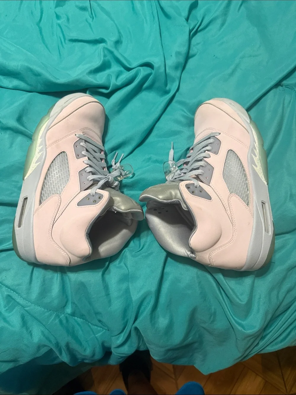 Jordan Women's Light Pink and Gray High-Top Sneakers comes with original box
